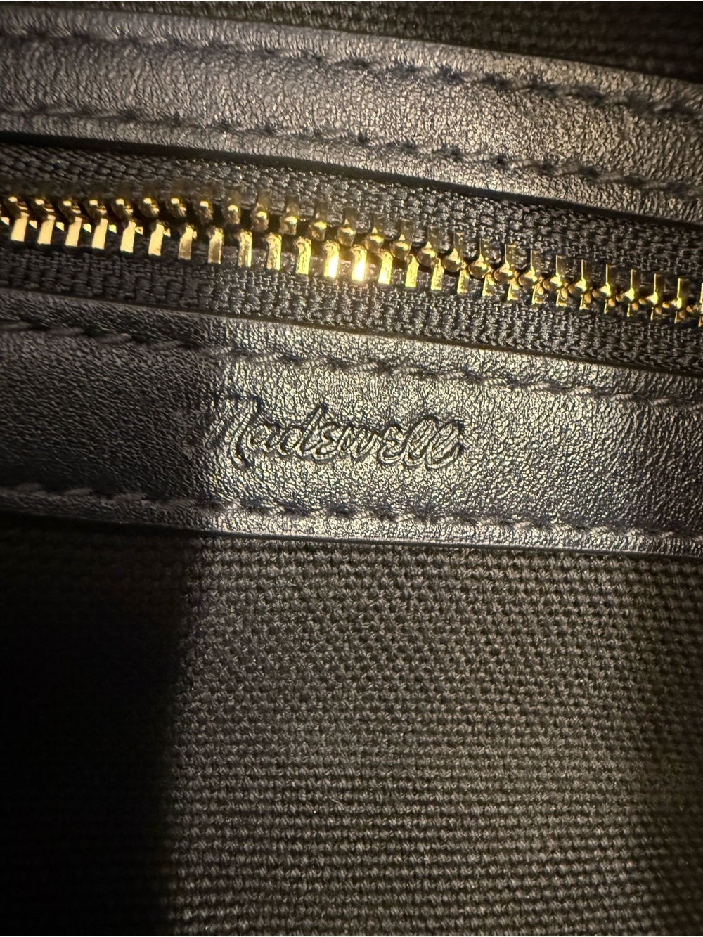 Madewell Black Suede Shoulder Bag with Gold Studs - Picture 4 of 4